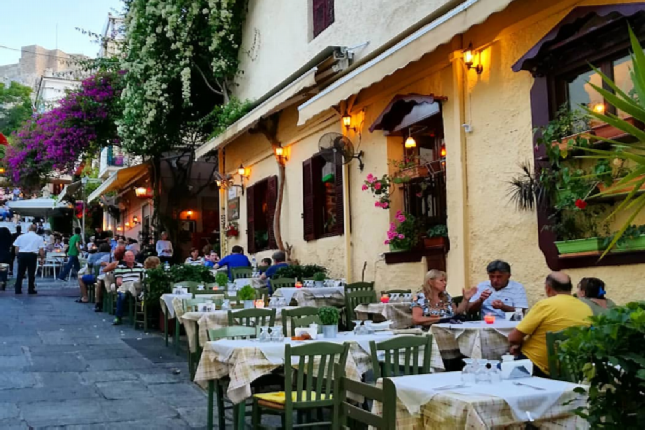 Plaka district in Athens